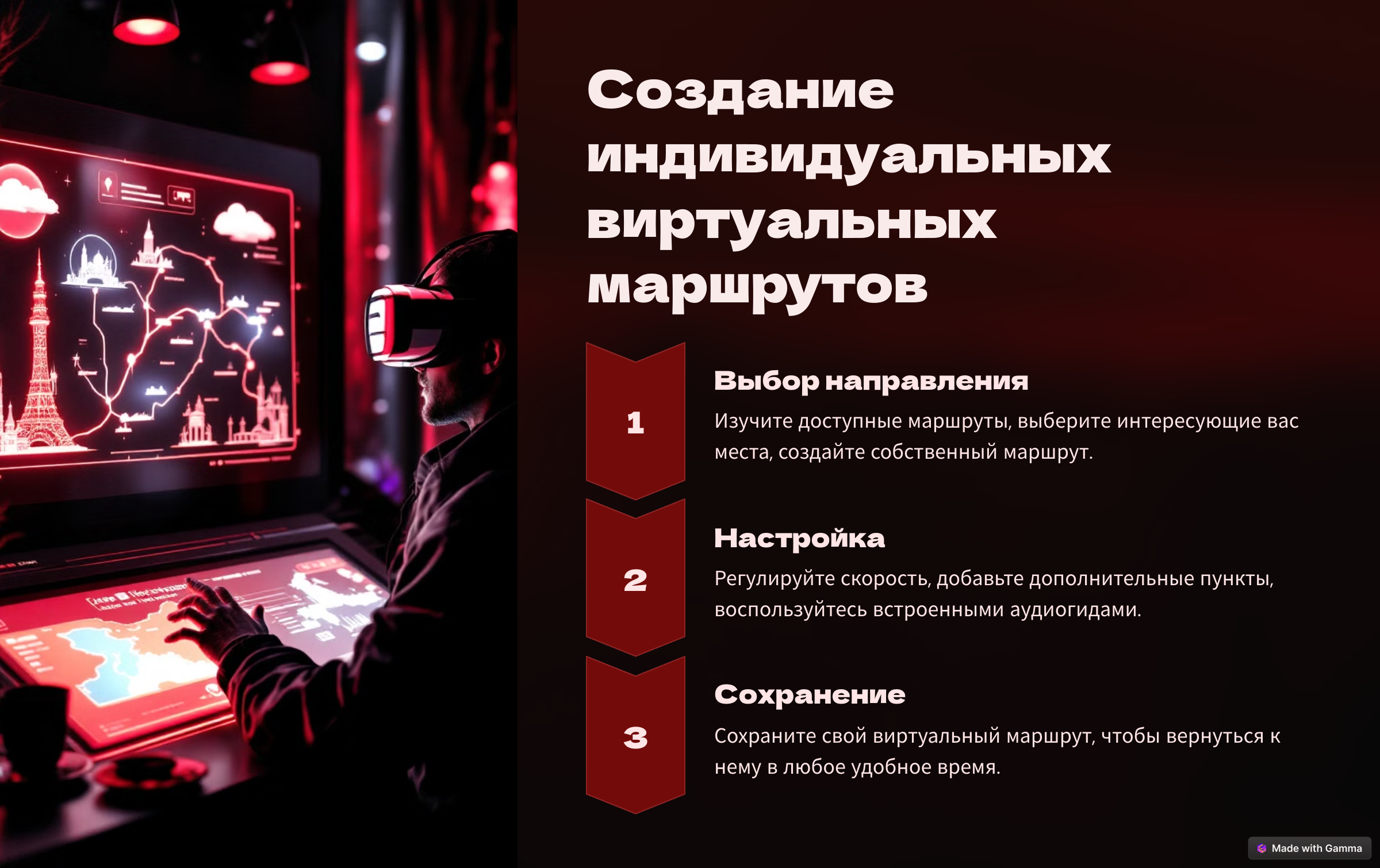 создание индивидуальных виртуальных маршрутов