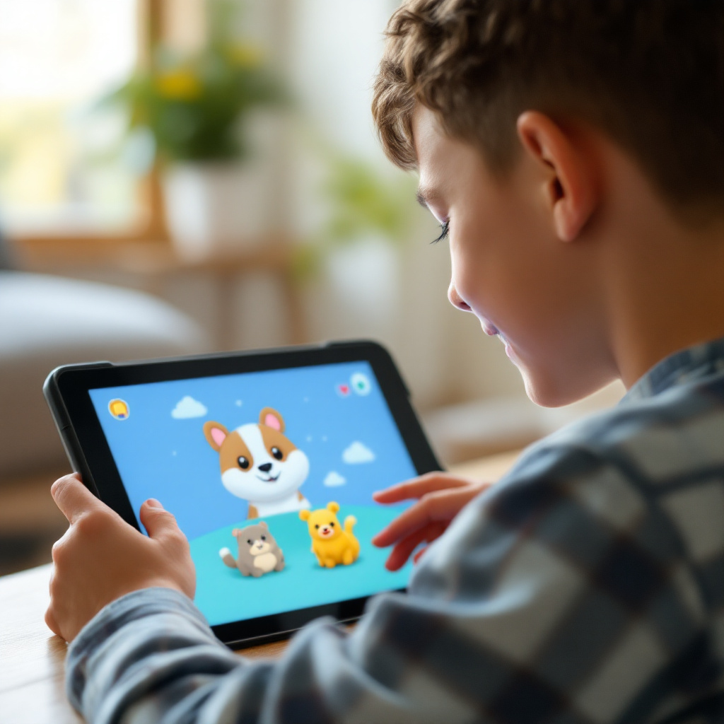 Интерактивный виртуальный питомец для обучения маленбкого мальчика заботе о живом рядом с ним